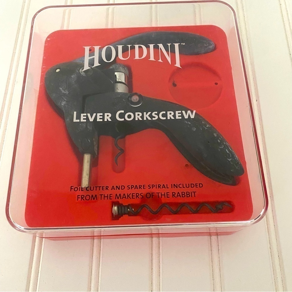 Houdini Lever Corkscrew Spare Spiral Included by Metrokane Missing Foil Cutter